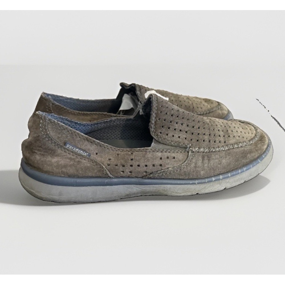 Patagonia Maui Air Gravel Shoes Men's 9 Taupe Suede Slip On Loafers